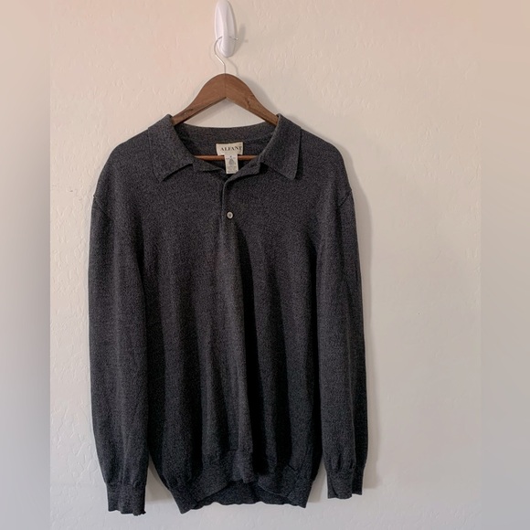 Alfani Italy Polo Sweater Merino - Picture 1 of 5